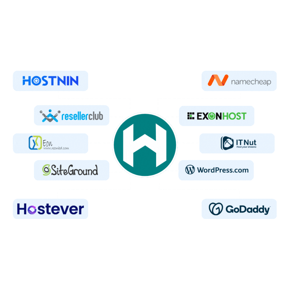Illustration of email and cloud elements symbolizing fast, reliable hosting